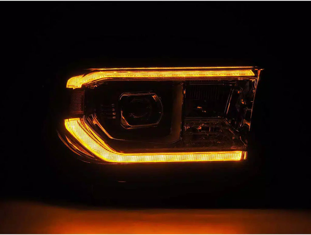 AlphaRex 880827 FITS 07-13 Toyota Tundra / 08-17 Sequoia PRO-Series Projector Headlights Chrome w/Seq. Sig. + DR