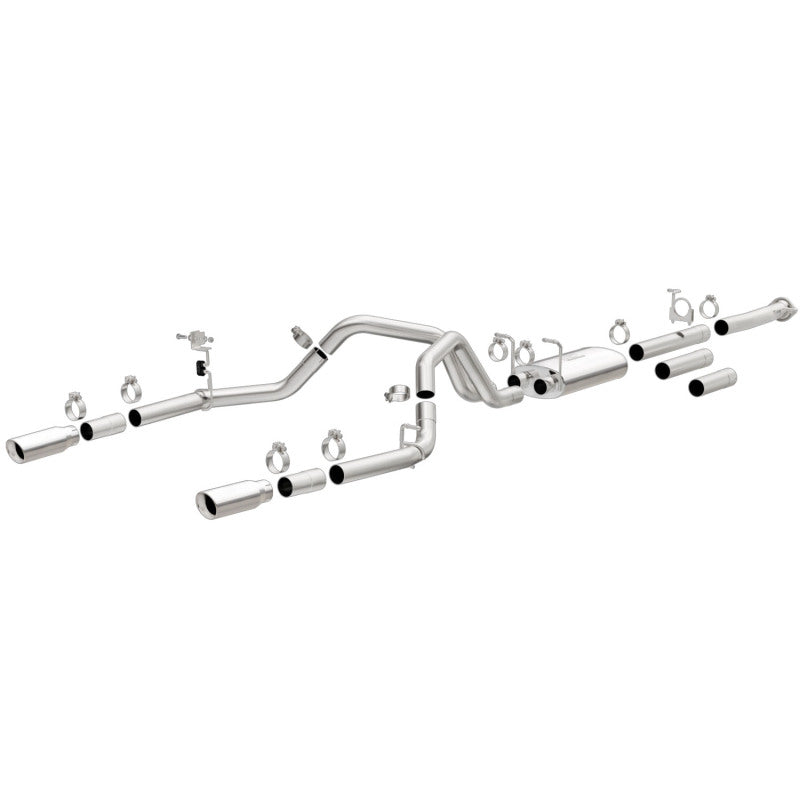 Magnaflow 19027 FITS: MagnaFlow Stainless Cat-Back Exhaust 2015 Chevy Silverado 2500HD 6.0L Dual Split Rear Exit 4in