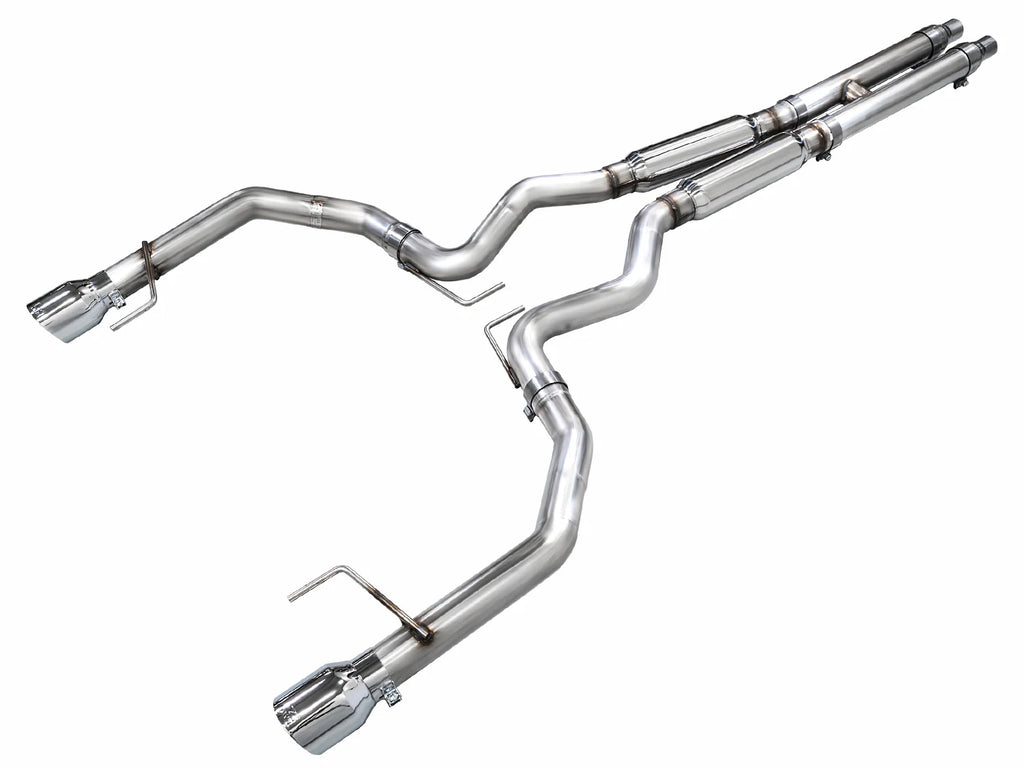AWE 2024 Ford Mustang GT Fastback S650 RWD Track Edition Catback Exhaust w/ Dual Diamond Black Tips