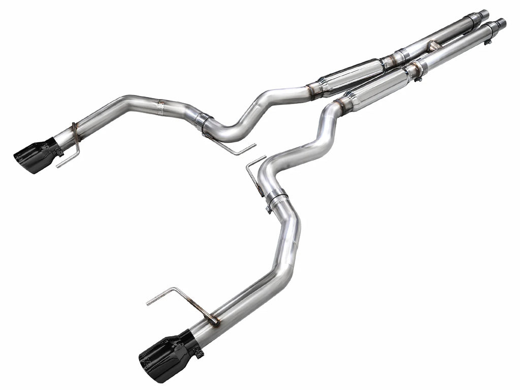AWE 2024 Ford Mustang GT Fastback S650 RWD Track Edition Catback Exhaust w/ Dual Diamond Black Tips