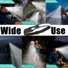 Load image into Gallery viewer, FASTMODZ - Mechanic Lightweight Headlamp Flashlight, Rechargeable Outdoor Headlamp, Super Bright Wide Beam and Focus Light Switch Waterproof Soft Silicone Headlight for Camping Hiking Fishing Running