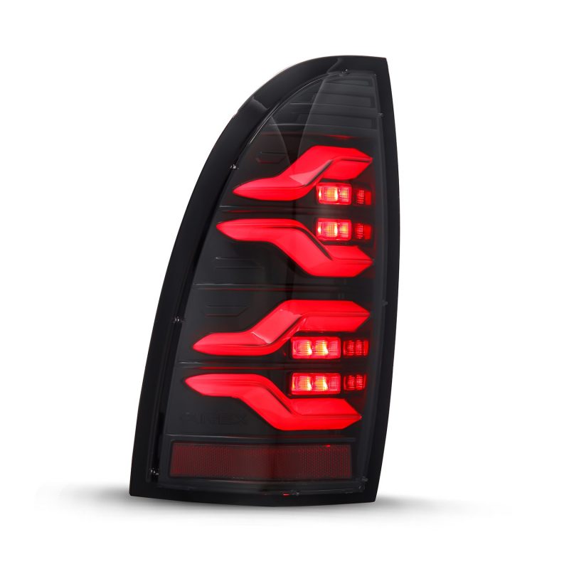 AlphaRex 680050 FITS 680050 FITS 05-15 Toyota Tacoma LUXX LED Taillights Alpha Blk w/Activ Light/Seq Signal