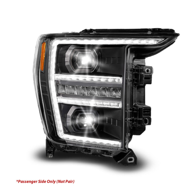 ANZO 111594-R FITS Anzo 21-23 Ford F150 LED Projector Headlight w/Switchback+Sequential - Black (Passenger Side Only)