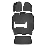 SMARTLINER Floor Mats/Cargo Liner Behind 3rd Row Set Black 2017-21 Pacifica L with 2nd Row Deluxe Bench Seat and 2020 Voyager