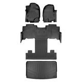 SMARTLINER Floor Mats and Cargo Liner Behind 3rd Row Set Black Compatible With 18-22 Expedition Max/Navigator L with 2nd Row Bucket Seats