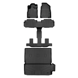 SMARTLINER All Weather Protection Custom Fit Black 3 Rows Floor Mats and Cargo Liner Behind 2nd Row Set Compatible With 2019-2023 Subaru Ascent