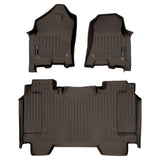 SMARTLINER Custom Fit Floor Mats 2 Row Liner Set Cocoa Compatible With 2019-2021 Ram 1500 Crew Cab with 1st Row Captain or Bench Seats