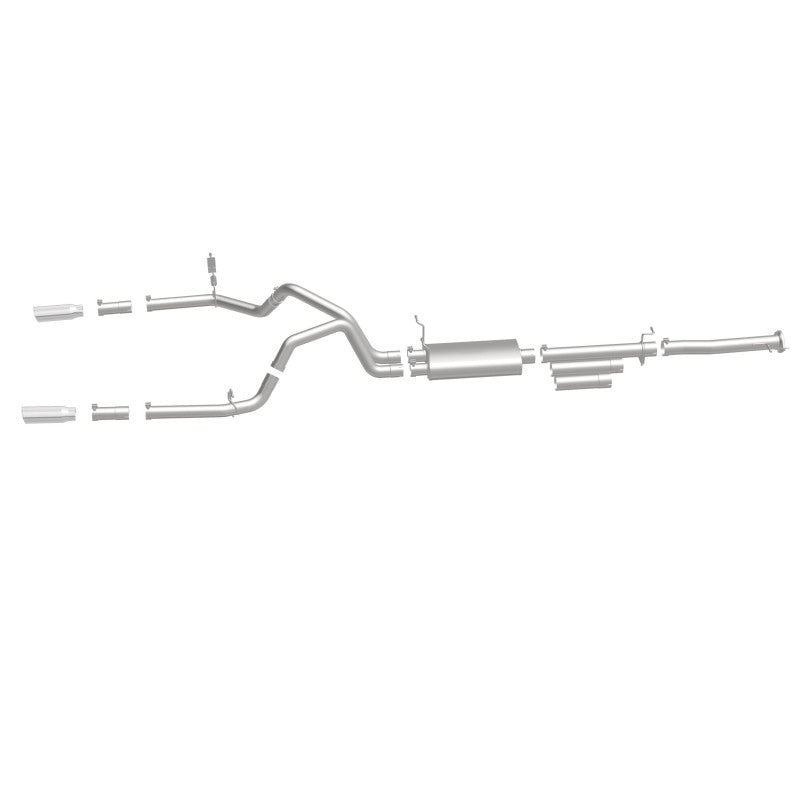 Magnaflow 19027 FITS: MagnaFlow Stainless Cat-Back Exhaust 2015 Chevy Silverado 2500HD 6.0L Dual Split Rear Exit 4in