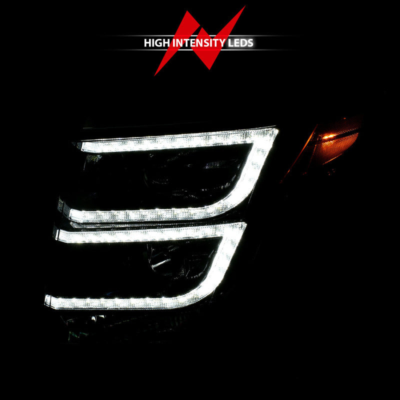 ANZO 111492 -  FITS: 2015-2020 Chevy Tahoe Projector Headlights Plank Style Black w/DRL