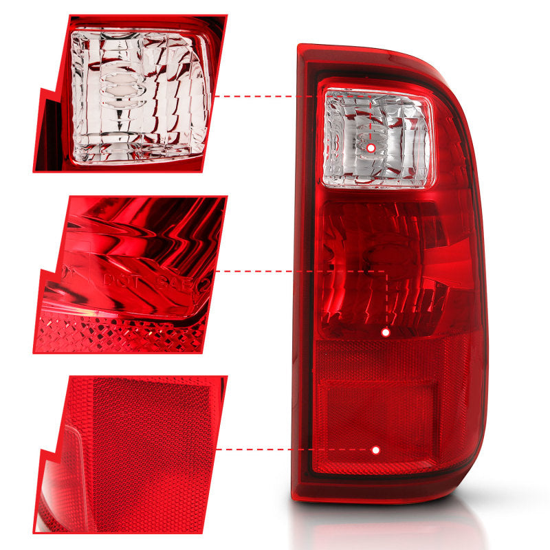 ANZO 311305 -  FITS: 2008-2016 Ford F-250 Taillight Red/Clear Lens (OE Replacement)