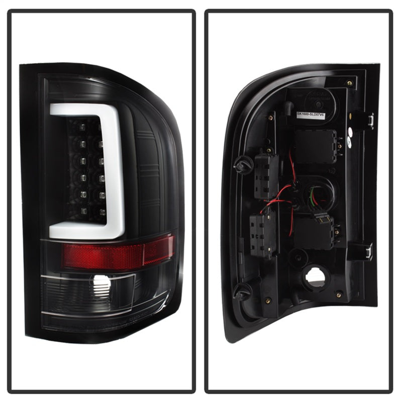 SPYDER 5084088 FITS 5084088 - Spyder 07-13 Silverado (Will Not Work w/2010 921 Bulb) V3 LED Tail Lghts Blk ALT-YD-CS07V3-LBLED-BK