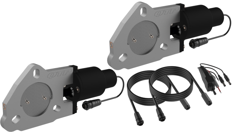 QTP QTEC50 FITS 2.5in Bolt-On QTEC Dual Electric Cutout ValvesPair