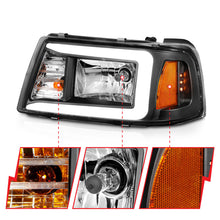 Load image into Gallery viewer, ANZO 111511 FITS: 2001-2011 Ford Ranger Crystal Headlights w/ Light Bar Black Housing