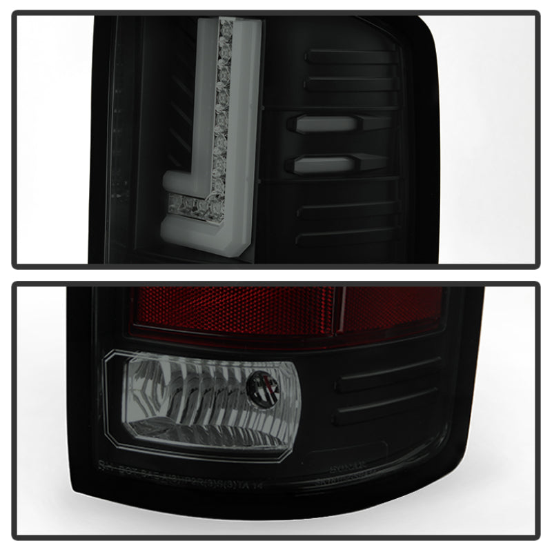 SPYDER 5080707 FITS 5080707 - Spyder GMC Sierra 14-16 LED Tail Lights Black Smoke ALT-YD-GS14-LBLED-BSM