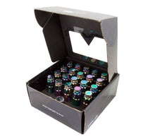 Load image into Gallery viewer, NRG 700 Series M12 X 1.25 Steel Lug Nut w/Dust Cap Cover Set 21 Pc w/Locks & Lock Socket - Neochrome - free shipping - Fastmodz