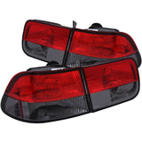 ANZO 221206 FITS: 1996-2000 Honda Civic Taillights Red/Smoke