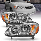 ANZO 121540 FITS: 2005-2008 Toyota Corolla Crystal Headlight Chrome Amber