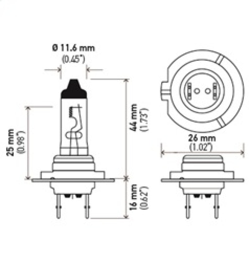 Hella H71070702 - Optilux H7 12V/55W XY Xenon Yellow Bulb