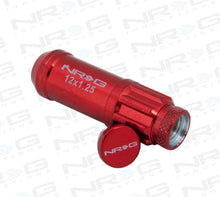 Load image into Gallery viewer, NRG LN-LS710RD-21 - 700 Series M12 X 1.25 Steel Lug Nut w/Dust Cap Cover Set 21 Pc w/Locks & Lock Socket Red
