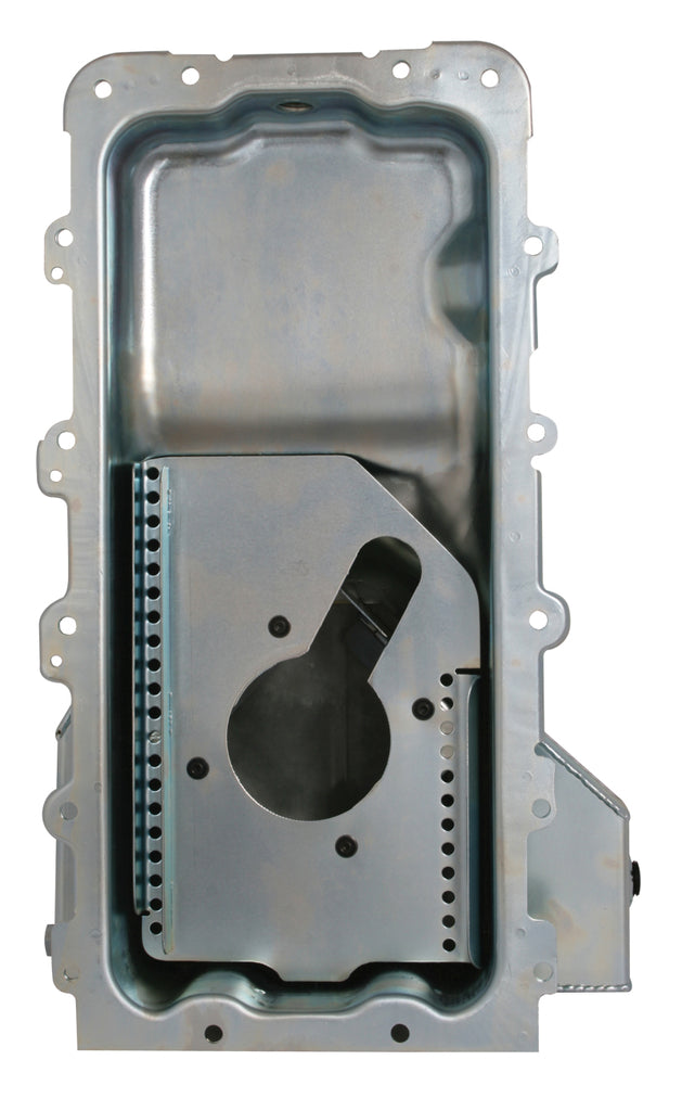 Moroso 20548 - Ford 4.6/5.4L (w/Rear Sump) Road Race Baffled Wet Sump 8qt 6.5in Steel Oil Pan