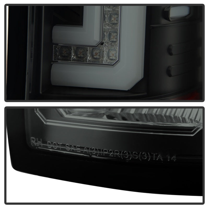 SPYDER 5080707 FITS 5080707 - Spyder GMC Sierra 14-16 LED Tail Lights Black Smoke ALT-YD-GS14-LBLED-BSM