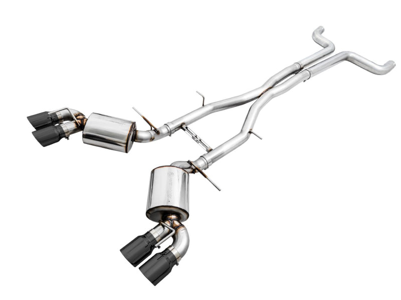AWE Tuning 3020-43076 FITS 16-19 Chevy Camaro SS Non-Res Cat-Back Exhaust -Touring Edition (Quad Diamond Black Tips)