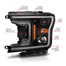Load image into Gallery viewer, ANZO 111509 FITS: 2018-2020 Ford F-150 Projector Headlight w/ Plank Style Switchback Black Housing