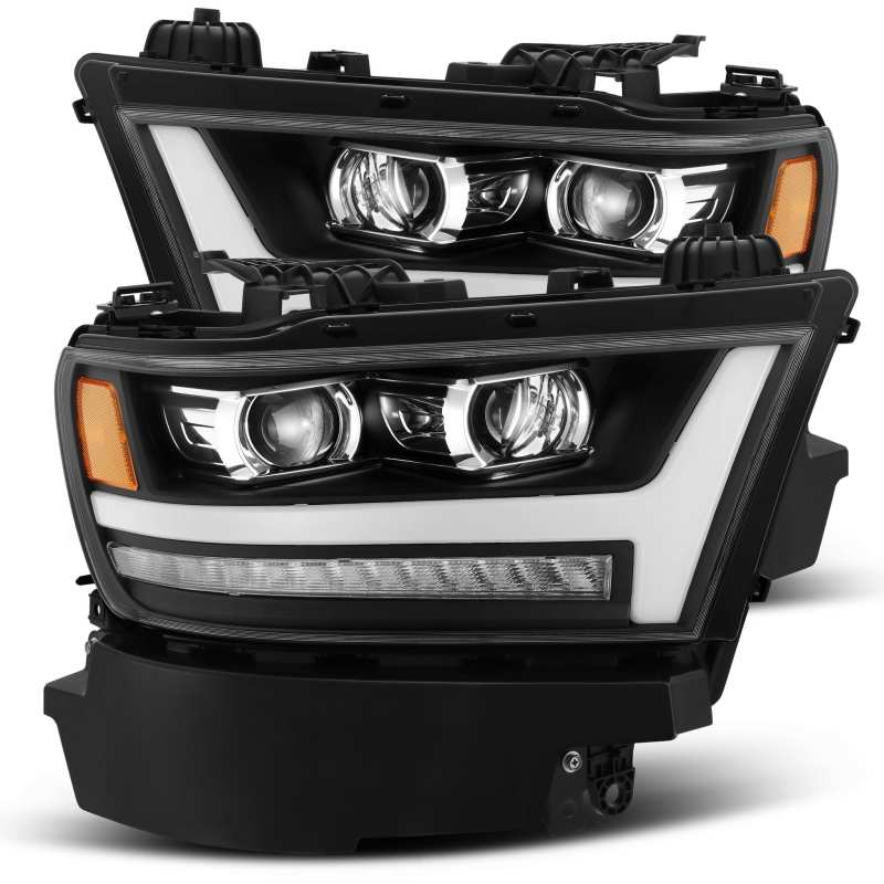 AlphaRex 880543 AlphaRex 19-20 Dodge Ram 1500 LUXX LED Proj Headlights Plnk Style Black w/Activ Light/Seq Signal/DRL - free shipping - Fastmodz