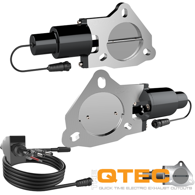 QTP QTEC60 FITS 3in Bolt-On QTEC Dual Electric Cutout ValvesPair