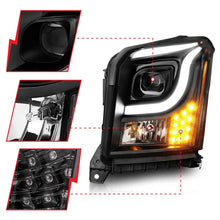 Load image into Gallery viewer, ANZO 111535 -  FITS: 15-17 GMC Yukon/Yukon XL Projector Headlights Black Housing/Clear Lens (w/ Light Bars)
