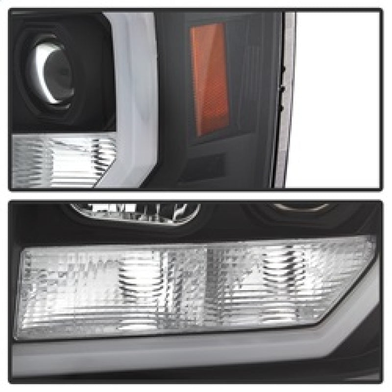 SPYDER 5083630 FITS 5083630 - Spyder GMC Sierra 1500/2500/3500 07-13 V2 Projector Headlights- Black PRO-YD-GS07V2-LBDRL-BK