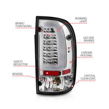 Load image into Gallery viewer, ANZO 311355 FITS: 1995-2004 Toyota Tacoma LED Taillights Chrome Housing Clear Lens (Pair)