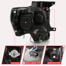 Load image into Gallery viewer, ANZO 111469 FITS: 2009-2013 Ford F-150 Projector Light Bar G4 Switchback H.L.Black Amber