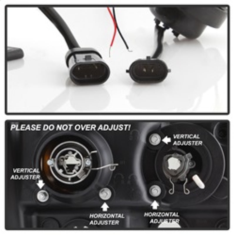 SPYDER 5083630 FITS 5083630 - Spyder GMC Sierra 1500/2500/3500 07-13 V2 Projector Headlights- Black PRO-YD-GS07V2-LBDRL-BK