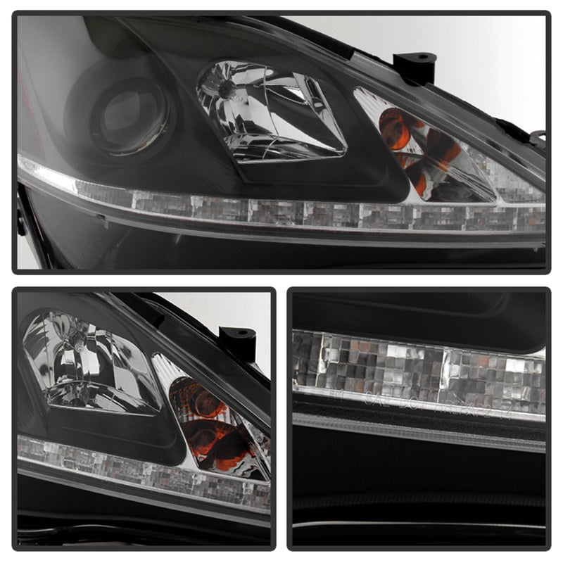 SPYDER 5080059 FITS 5080059 - Spyder Lexus IS 250/350 2006-2010 Projector Headlights DRL Black PRO-YD-LIS06-DRL-BK