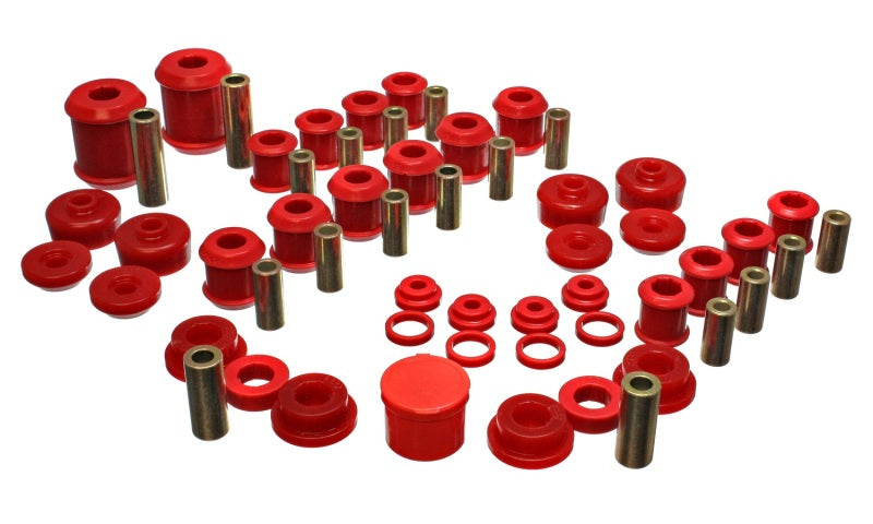 Energy Suspension 5.18107R - 95-99 Mitsubishi Eclipse FWD/AWD Red Hyper-flex Master Bushing Set
