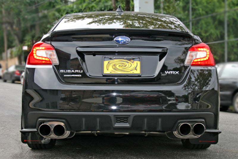 Rally Armor MF32-UR-BLK/RD FITS: 15+ Subaru WRX & STi Sedan Only UR Black Mud Flap w/ Red Logo