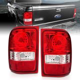 ANZO 211182 FITS 2001-2011 Ford Ranger Taillights w/ Red/Clear Lens (OE Replacement) Pair