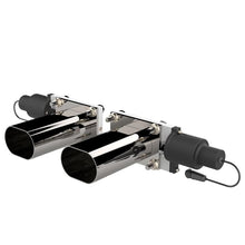 Load image into Gallery viewer, QTP QTEC66 - Bolt-On QTEC Dual Low Profile Oval Electric Cutout Valves Pair