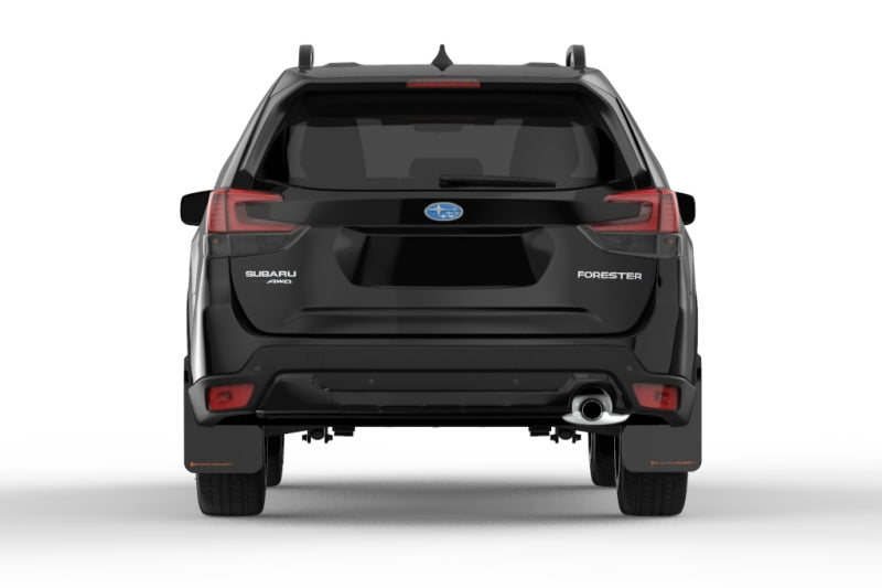 Rally Armor MF52-UR-BLK/OR FITS: 2019 Subaru Forester UR Black Mud Flap w/ Orange Logo