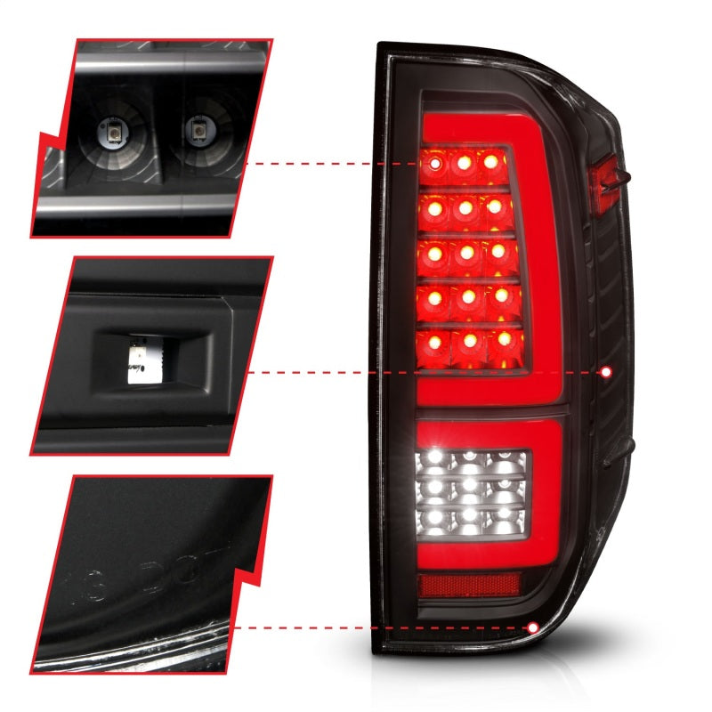 ANZO 311436 - FITS: 2014-2021 Toyota Tundra LED Taillights Black Housing/Clear Lens
