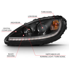 Load image into Gallery viewer, ANZO 121553 FITS: 2005-2013 Chevy Corvette Projector Plank Style Switchback H.L. Black Amber