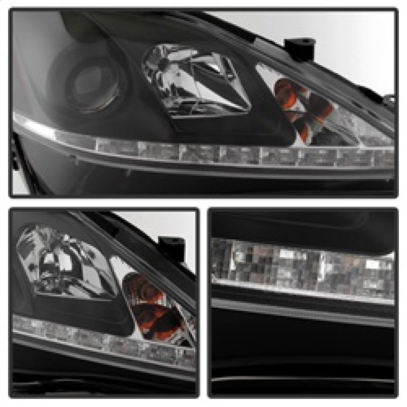 SPYDER 5080059 FITS 5080059 - Spyder Lexus IS 250/350 2006-2010 Projector Headlights DRL Black PRO-YD-LIS06-DRL-BK