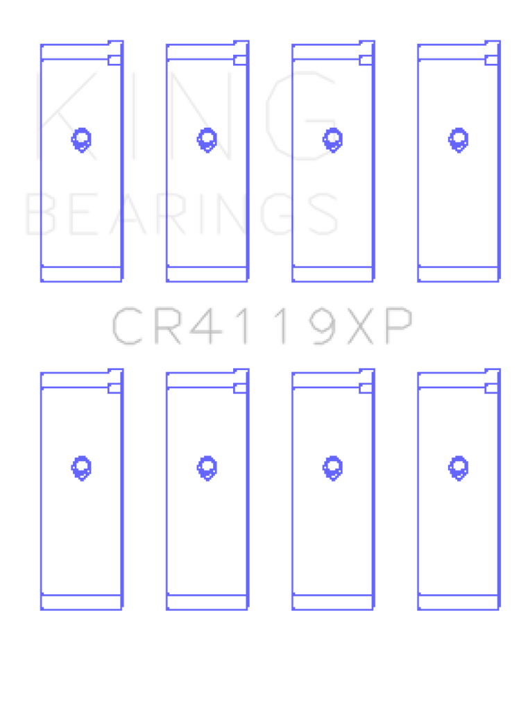 King Engine Bearings CR4119XP -  -King Mitsubishi 4G91/4G92/4G93 16V (Size STD) XPSeries Performance Rod Bearing Set