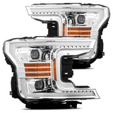 AlphaRex 880187 - 18-19 Ford F-150 PRO-Series Projector Headlights Plank Style Chrm w/Activ Light/Seq Signal