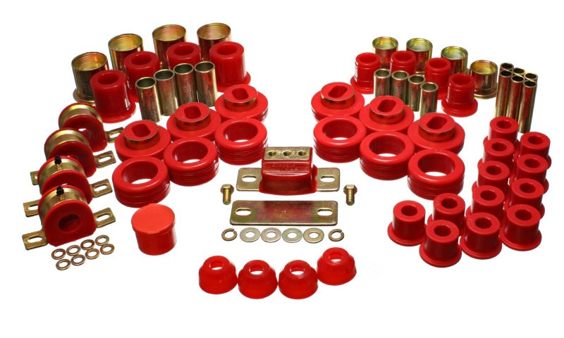 Energy Suspension 3.18108R - 81-87 Chevy/GMC 2WD 1/2 Ton PickUp Red Hyper-flex Master Bushing Set