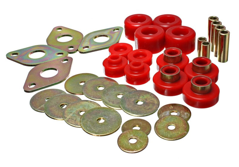 Energy Suspension 8.4109R - Body Mount Set-Reg Access & Dbl Cab Red