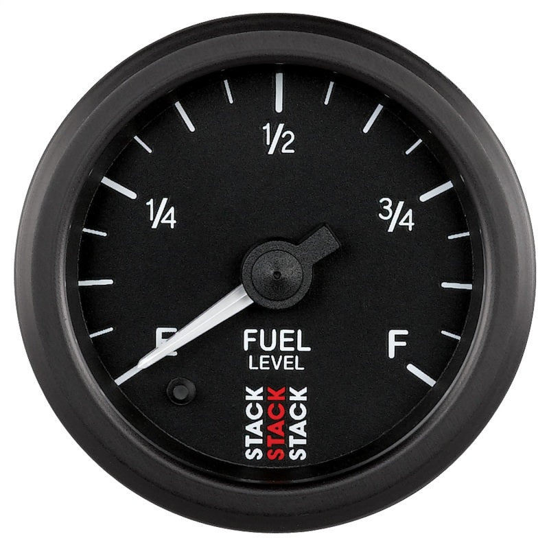 AutoMeter ST3315 - Autometer Stack Instruments 52mm 0-280 Ohm Programmable Pro Stepper Motor Fuel Level Gauge Black