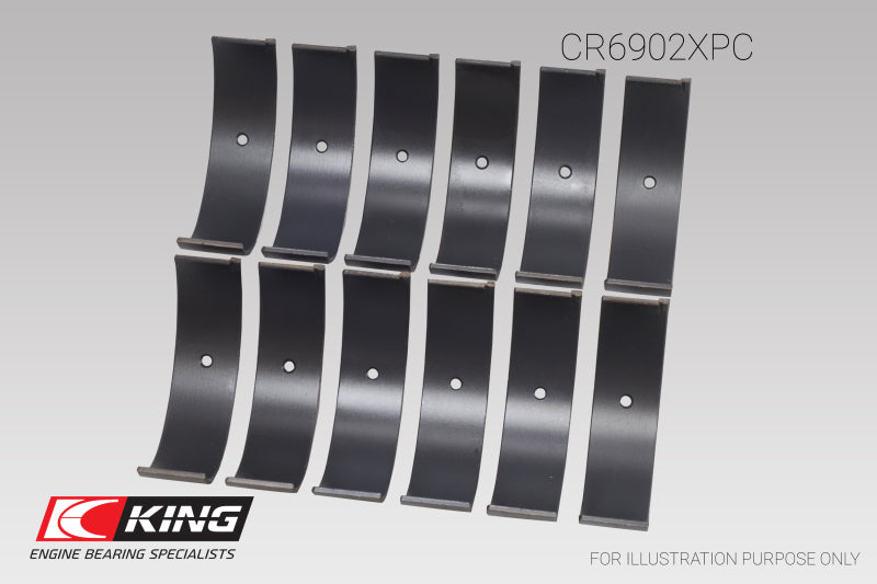 King Engine Bearings CR6902XPCSTDX - Fits: Nissan VQ35HR/VQ37VHR/VR30DTT (Size STDX) pMaxKote Rod Bearing Set