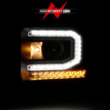 Load image into Gallery viewer, ANZO 111485 FITS: 2016-2019 Gmc Sierra 1500 Projector Headlight Plank Style Black w/ Sequential Amber Signal